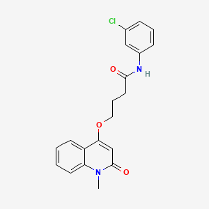 N-(3-chlorophenyl)-4-[(1-methyl-2-oxo-4-quinolinyl)oxy]butanamide