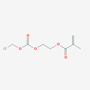 molecular formula C8H11ClO5 B12562480 2-{[(Chloromethoxy)carbonyl]oxy}ethyl 2-methylprop-2-enoate CAS No. 143869-70-9