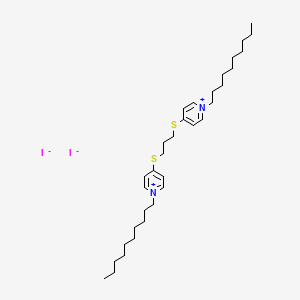 molecular formula C33H56I2N2S2 B12562497 Pyridinium, 4,4'-[1,3-propanediylbis(thio)]bis[1-decyl-, diiodide CAS No. 202070-88-0