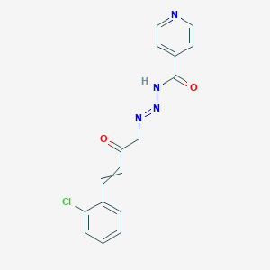 molecular formula C16H13ClN4O2 B12562522 4-(2-Chlorophenyl)-1-[(1E)-3-(pyridine-4-carbonyl)triaz-1-en-1-yl]but-3-en-2-one CAS No. 193284-23-0