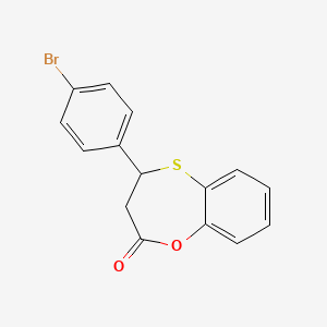 molecular formula C15H11BrO2S B12562593 4-(4-Bromophenyl)-3,4-dihydro-2H-1,5-benzoxathiepin-2-one CAS No. 176511-01-6
