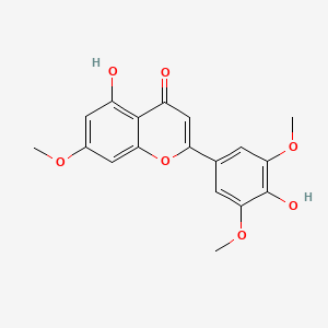 molecular formula C18H16O7 B1256263 5,4'-Dihydroxy-7,3',5'-trimethoxyflavone CAS No. 107316-94-9