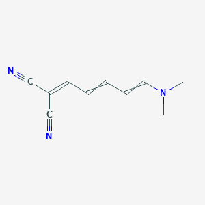 molecular formula C10H11N3 B12562680 Propanedinitrile, [(2E,4E)-5-(dimethylamino)-2,4-pentadienylidene]- CAS No. 200636-12-0