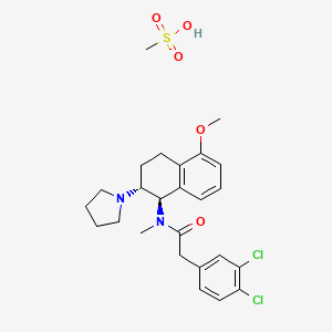 2-(3,4-dichlorophenyl)-N-[(1R,2R)-5-methoxy-2-pyrrolidin-1-yl-1,2,3,4-tetrahydronaphthalen-1-yl]-N-methylacetamide;methanesulfonic acid