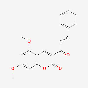 molecular formula C20H16O5 B12562728 5,7-Dimethoxy-3-(3-phenylacryloyl)-2H-1-benzopyran-2-one CAS No. 143150-67-8