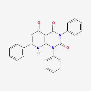 molecular formula C25H17N3O3 B12562762 1,3,7-Triphenylpyrido[2,3-d]pyrimidine-2,4,5(1H,3H,8H)-trione CAS No. 183728-83-8