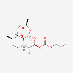 molecular formula C19H30O7 B1256280 alpha-Propoxycarbonyldihydroartemisine CAS No. 71939-53-2