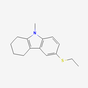 molecular formula C15H19NS B12562880 1H-Carbazole, 6-(ethylthio)-2,3,4,9-tetrahydro-9-methyl- CAS No. 156638-82-3