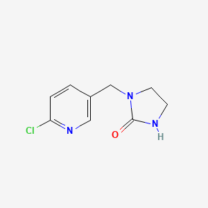 molecular formula C9H10ClN3O B1256292 1-[(6-Chloropyridin-3-YL)methyl]imidazolidin-2-one CAS No. 120868-66-8