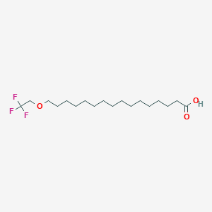 molecular formula C18H33F3O3 B12562929 16-(2,2,2-Trifluoroethoxy)hexadecanoic acid CAS No. 144557-05-1