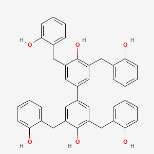 molecular formula C40H34O6 B12562945 3,3',5,5'-Tetrakis[(2-hydroxyphenyl)methyl][1,1'-biphenyl]-4,4'-diol CAS No. 184923-37-3