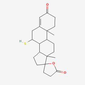 10,13-dimethyl-7-sulfanylspiro[2,6,7,8,9,11,12,14,15,16-decahydro-1H-cyclopenta[a]phenanthrene-17,5'-oxolane]-2',3-dione
