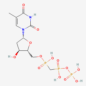 molecular formula C11H19N2O13P3 B1256300 alpha,beta-methylene-dTTP CAS No. 24716-71-0