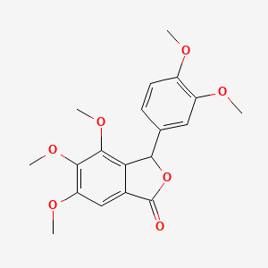 molecular formula C19H20O7 B12563016 1(3H)-Isobenzofuranone, 3-(3,4-dimethoxyphenyl)-4,5,6-trimethoxy- CAS No. 151167-06-5