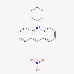molecular formula C19H18N2O3 B12563045 10-(Cyclohex-2-en-1-yl)acridin-10-ium nitrate CAS No. 193904-11-9