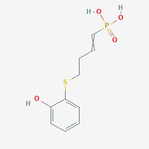 molecular formula C10H13O4PS B12563053 Phosphonic acid, [4-[(2-hydroxyphenyl)thio]-1-butenyl]- CAS No. 191411-86-6