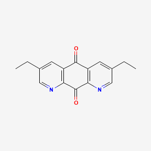molecular formula C16H14N2O2 B12563058 Pyrido[3,2-g]quinoline-5,10-dione, 3,7-diethyl- CAS No. 193070-62-1
