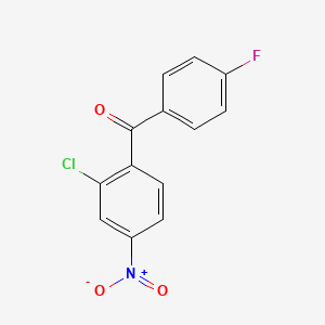 molecular formula C13H7ClFNO3 B12563094 (2-Chloro-4-nitrophenyl)(4-fluorophenyl)methanone CAS No. 143128-38-5