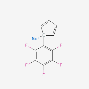 molecular formula C11H4F5Na B12563142 sodium;1-cyclopenta-2,4-dien-1-yl-2,3,4,5,6-pentafluorobenzene CAS No. 184481-02-5