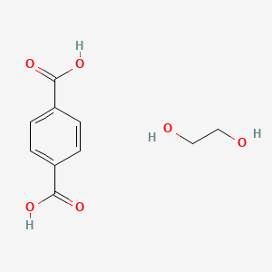 molecular formula C10H12O6 B1256328 Ethane-1,2-diol;terephthalic acid CAS No. 25038-59-9
