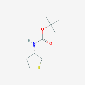 molecular formula C9H17NO2S B125633 tert-butyl N-[(3S)-thiolan-3-yl]carbamate CAS No. 144710-45-2