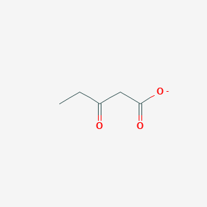 molecular formula C5H7O3- B1256331 3-Oxopentanoate 