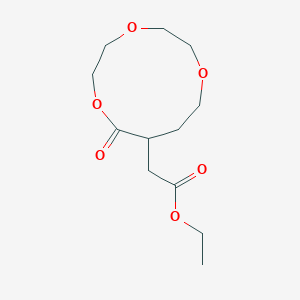 molecular formula C12H20O6 B12563352 Ethyl (8-oxo-1,4,7-trioxacycloundecan-9-yl)acetate CAS No. 188915-93-7