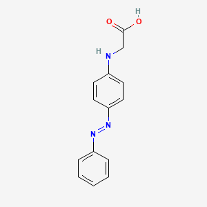 molecular formula C14H13N3O2 B12563354 N-{4-[(E)-Phenyldiazenyl]phenyl}glycine CAS No. 143338-04-9