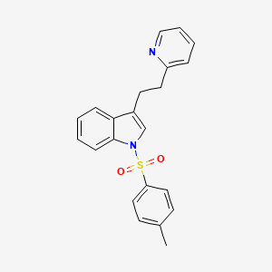 molecular formula C22H20N2O2S B12563378 1-(4-Methylbenzene-1-sulfonyl)-3-[2-(pyridin-2-yl)ethyl]-1H-indole CAS No. 149218-96-2