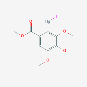 molecular formula C11H13HgIO5 B12563387 Iodo[2,3,4-trimethoxy-6-(methoxycarbonyl)phenyl]mercury CAS No. 144394-76-3