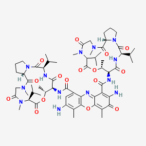molecular formula C62H87N13O16 B1256344 2,7-Diamino-4,6-dimethyl-3-oxo-9-N-[(3R,6S,7R,10S,16S)-7,11,14-trimethyl-2,5,9,12,15-pentaoxo-3,10-di(propan-2-yl)-8-oxa-1,4,11,14-tetrazabicyclo[14.3.0]nonadecan-6-yl]-1-N-[(3R,6S,7R,16S)-7,11,14-trimethyl-2,5,9,12,15-pentaoxo-3,10-di(propan-2-yl)-8-oxa-1,4,11,14-tetrazabicyclo[14.3.0]nonadecan-6-yl]phenoxazine-1,9-dicarboxamide 
