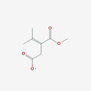 molecular formula C8H11O4- B12563460 3-(Methoxycarbonyl)-4-methylpent-3-enoate CAS No. 143225-18-7
