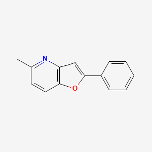 molecular formula C14H11NO B12563464 5-Methyl-2-phenylfuro[3,2-b]pyridine 
