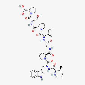 molecular formula C43H63N9O10 B12563470 L-Isoleucyl-L-tryptophyl-L-prolylglycyl-L-isoleucyl-L-prolyl-L-seryl-L-proline CAS No. 190445-07-9