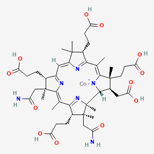 molecular formula C45H61CoN6O12- B1256349 cob(I)yrinic acid a,c diamide 