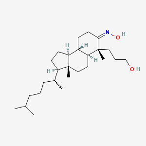 3-[(3R,3aR,5aS,6R,7Z,9aS,9bS)-7-hydroxyimino-3a,6-dimethyl-3-[(2R)-6-methylheptan-2-yl]-1,2,3,4,5,5a,8,9,9a,9b-decahydrocyclopenta[a]naphthalen-6-yl]propan-1-ol