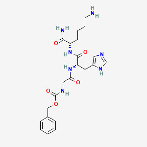 molecular formula C22H31N7O5 B12563519 N-[(Benzyloxy)carbonyl]glycyl-L-histidyl-L-lysinamide CAS No. 191107-95-6