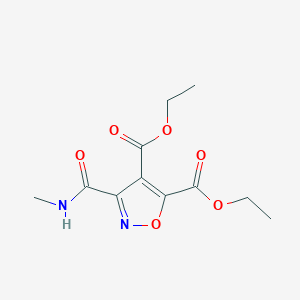 molecular formula C11H14N2O6 B12563556 Diethyl 3-(methylcarbamoyl)-1,2-oxazole-4,5-dicarboxylate CAS No. 144537-06-4