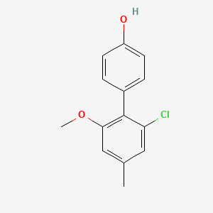 molecular formula C14H13ClO2 B12563565 2'-Chloro-6'-methoxy-4'-methyl[1,1'-biphenyl]-4-ol CAS No. 194548-51-1