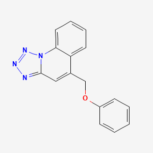 molecular formula C16H12N4O B12563567 5-(Phenoxymethyl)tetrazolo[1,5-a]quinoline CAS No. 193825-28-4