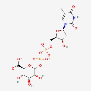 molecular formula C16H21N2O17P2-3 B1256357 dTDP-D-glucuronate 