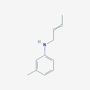 molecular formula C11H15N B12563596 N-(But-2-en-1-yl)-3-methylaniline CAS No. 143258-12-2
