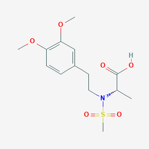 molecular formula C14H21NO6S B12563619 N-[2-(3,4-Dimethoxyphenyl)ethyl]-N-(methanesulfonyl)-L-alanine CAS No. 193689-42-8