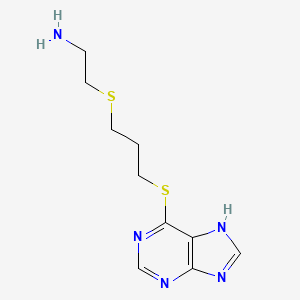 molecular formula C10H15N5S2 B1256364 6-(3'-(Thioethylamine)propylthio)purine 