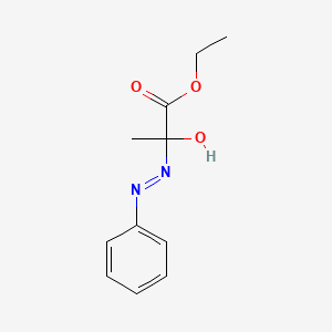 molecular formula C11H14N2O3 B12563642 Ethyl 2-hydroxy-2-[(E)-phenyldiazenyl]propanoate CAS No. 184579-16-6