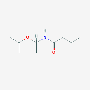 molecular formula C9H19NO2 B12563667 N-{1-[(Propan-2-yl)oxy]ethyl}butanamide CAS No. 198057-43-1