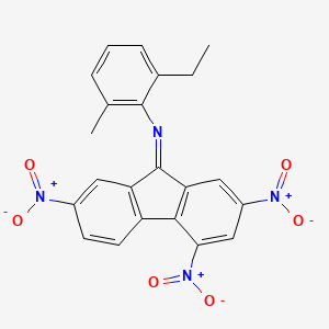molecular formula C22H16N4O6 B12563668 (9E)-N-(2-Ethyl-6-methylphenyl)-2,4,7-trinitro-9H-fluoren-9-imine CAS No. 180142-96-5