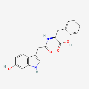 molecular formula C19H18N2O4 B1256368 n-(6-Hydroxyindol-3-ylacetyl)-phenylalanine 
