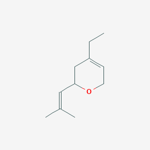 molecular formula C11H18O B12563689 4-Ethyl-2-(2-methylprop-1-en-1-yl)-3,6-dihydro-2H-pyran CAS No. 143913-60-4