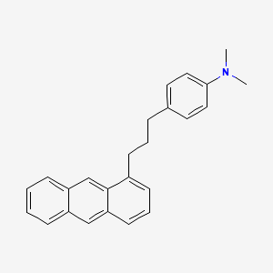 molecular formula C25H25N B12563703 4-[3-(Anthracen-1-YL)propyl]-N,N-dimethylaniline CAS No. 148674-63-9